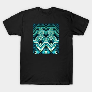Quoiromantic/Quoisexual Pride Abstract Geometric Mirrored Design T-Shirt